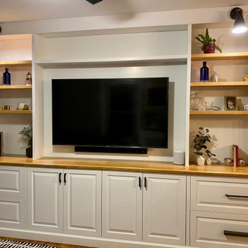 Custom Entertainment Center with Adjustable Shelves