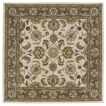 Kaleen Tara Square Collection Rug, 3'9"x3'9" Square