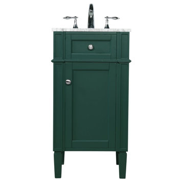 Elegant VF12518GN 18" Single Bathroom Vanity, Green