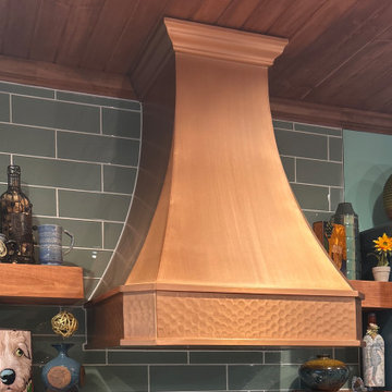 Handcrafted Antique Copper Hood Creates the Focal Point of This Iowa Kitchen