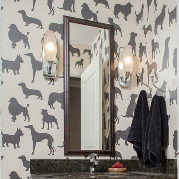 Puppy-Themed Powder Room
