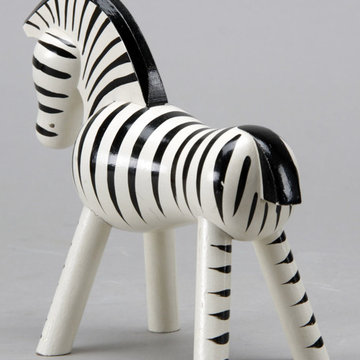 Danish Mid-Century Modern Kay Bojesen Zebra Wood Animal Toy