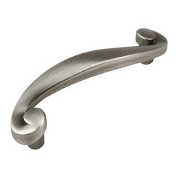 Cosmas - Cosmas 774AS Cabinet Swirl Pull, 3" Hole Centers, Set of 5 - Cabinet And Drawer Handle Pulls