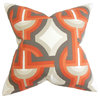 Rineke Geometric Pillow Orange 18"x18"