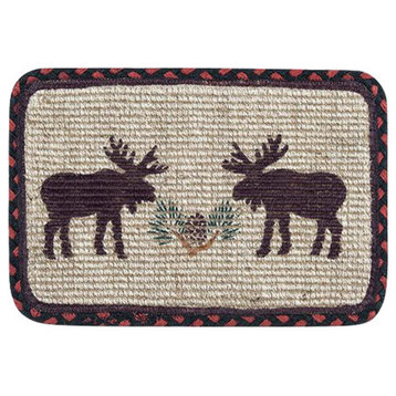 Moose/Pinecone Wicker Weave Sample 10"x15"