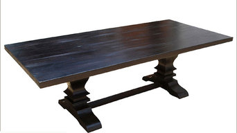 Custom Farmhouse Trestle Dining Table