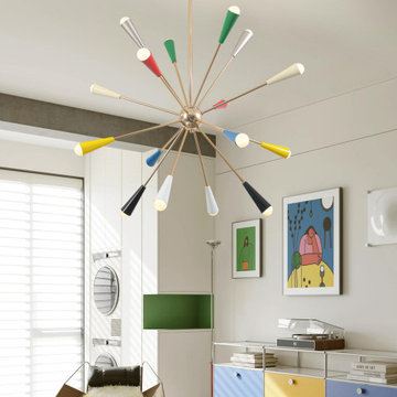 Firework-Inspired Memphis Chandelier – A Playful Statement for Modern Homes
