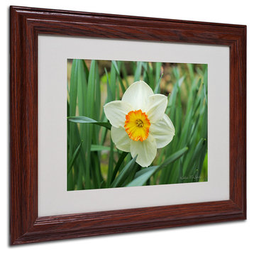 'Furnace Run Daffodil' Matted Framed Canvas Art by Kathie McCurdy