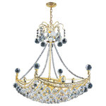 Crystal Lighting Palace - French Empire 6-Light Gold Finish Clear Crystal Umbrella Chandelier - This stunning 6-light Crystal Chandelier only uses the best quality material and workmanship ensuring a beautiful heirloom quality piece. Featuring a radiant Gold finish and finely cut premium grade crystals with a lead content of 30%, this elegant chandelier will give any room sparkle and glamour.