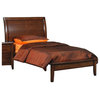 Coaster Hillary and Scottsdale Platform Bed in Warm Brown Finish-Twin Size
