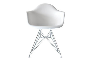 Eames Inspired DAR Armchair - White