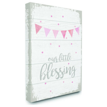 The Kids Room by Stupell Our Little Blessing Pink Kids Word Design, 30 x 40