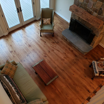 Wide plank character white oak floors and stairs
