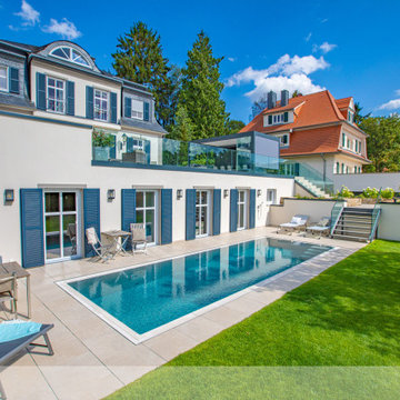 NIVEKO Polystone Überlaufbecken Modell Multi 8,63 x 3,00 x 1,50 m in grau