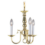 Livex Lighting - Williamsburgh Mini Chandelier, Polished Brass - Simple, yet refined, the traditional, colonial mini chandelier is a perennial favorite. Part of the Williamsburgh series, this handsome mini chandelier is a timeless beauty.