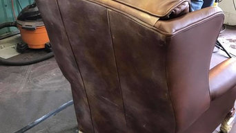 Fine leather recliners with heavy oil staining