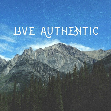 "Live Authentic" Outdoor Pillow 16"x16"