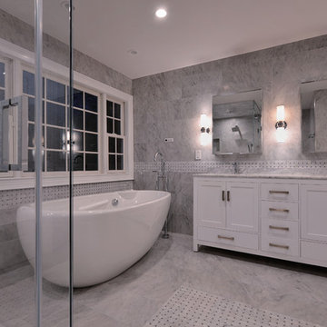 Transitional brick house