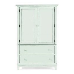 American Drew 181-250W Door Chest- White Sterling Pointe - Armoires And Wardrobes