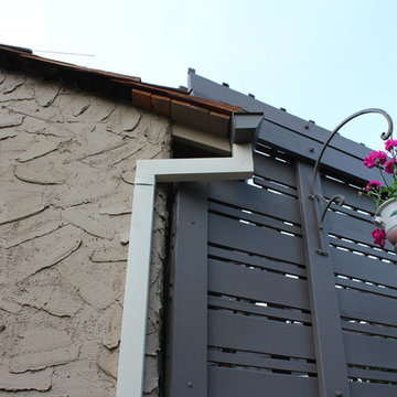 1920s Home in San Marino California, Angle Faced Gutter with Smooth Downspouts