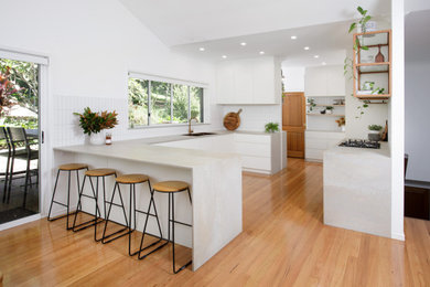 Example of a minimalist kitchen design in Brisbane