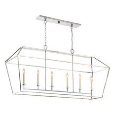 Quoizel Aviary 6-Light Island Chandelier, Polished Nickel