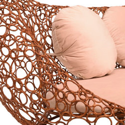 Bubbler Brown Rattan Sofa - Sofas