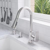 ALFI brand ABKF3889 1.8 GPM 1 Hole Faucet Pull-Down Kitchen - Brushed Nickel