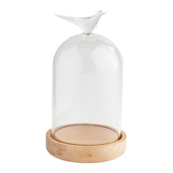 GLASS BIRD CLOCHE - SMALL - Decorative Objects And Figurines
