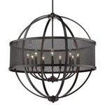Golden Lighting - Golden Lighting 3167-9 BLK-BLK Colson 9 Light Chandelier, Black - 3167-9 BLK-BLKColson is a collection of transitional and industrColson 9 Light Chand Matte Black Matte Bl *UL Approved: YES Energy Star Qualified: n/a ADA Certified: n/a  *Number of Lights: 9-*Wattage:60w Candelabra Base bulb(s) *Bulb Included:No *Bulb Type:Candelabra Base *Finish Type:Matte Black