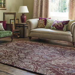 Autumn Flowers Rugs 27500 in Plum by William Morris - Rugs