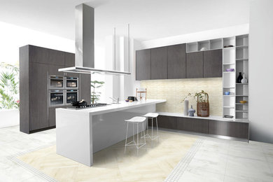 Kitchen - contemporary kitchen idea in Calgary