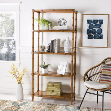 Shem 4 Tier Etagere/Bookcase, Brown