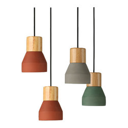 Replica Specimen Cement Wood Pendant Light - Pendant Lighting