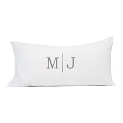 Calvin Monogram/Linen Cushion - Decorative Pillows