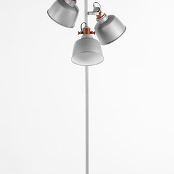 Hentz 3-Light Floor Lamp | Silver - Floor Lamps