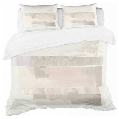 Geometric Neutral Form I Geometric Duvet Cover Set, King