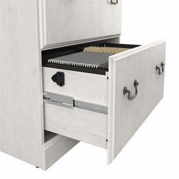Saratoga 2 Drawer Lateral File Cabinet in Linen White Oak - Engineered Wood