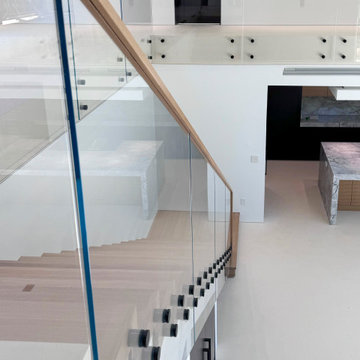 Project #126 | Contemporary Staircases with Integrated LEDs & Glass Railing