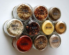 DIY Magnetic Spice Rack, Set of 24 Small Empty Magnetic Glass Jars - Modern - Food Containers ...