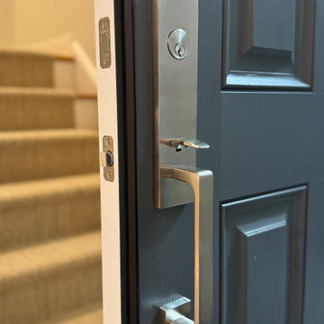 Satin nickel handle set providing secure and smooth operation - Madison, CT
