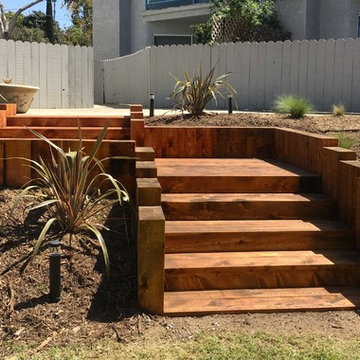 Cedar Timber Stairs - Encinitas