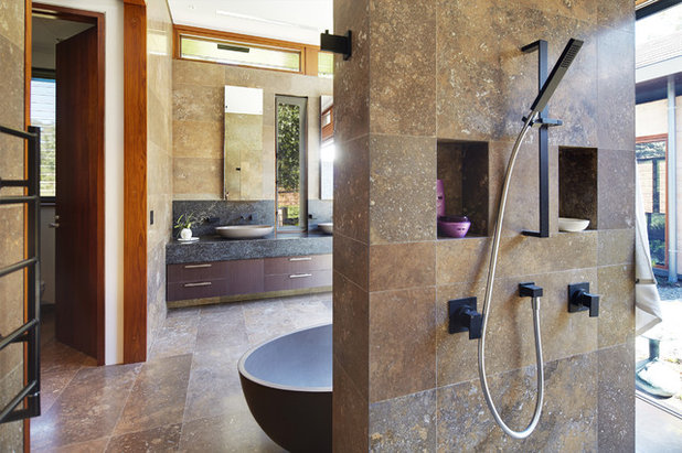 Asian Bathroom by Suzanne Hunt Architect