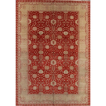 Ziegler All-Over Hand-Knotted Egypt Oriental Area Rug, Red, 13'2"x9'10"