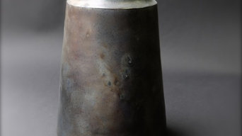 Ваза керамическая "Черный металл", высота 15 см