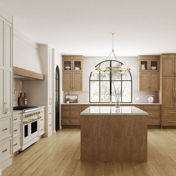 Majestic Modern Farmhouse Kitchen with Alcove