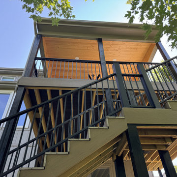 Covered Hillside Deck Addition in Shawnee