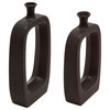 Ceramic 18" Vase With Cutout, Black