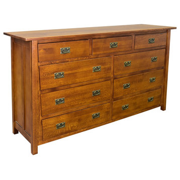 Crafters and Weavers Mission 9 Drawer Dresser - Michael's Cherry (MC-A), Without