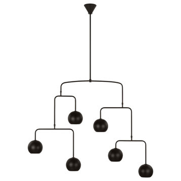 Chaumont Casual 6-Light Indoor Extra Large Chandelier, Aged Iron
